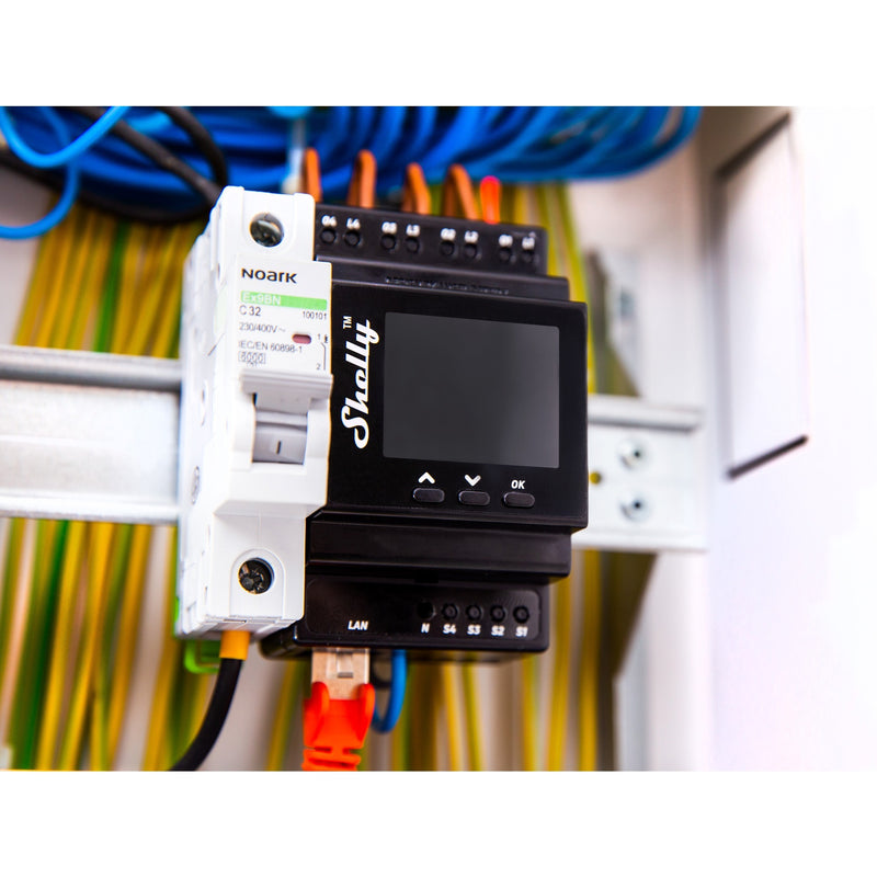 Load image into Gallery viewer, Shelly pro 4pm relais (4-kanaals, wifi, lan, bluetooth)