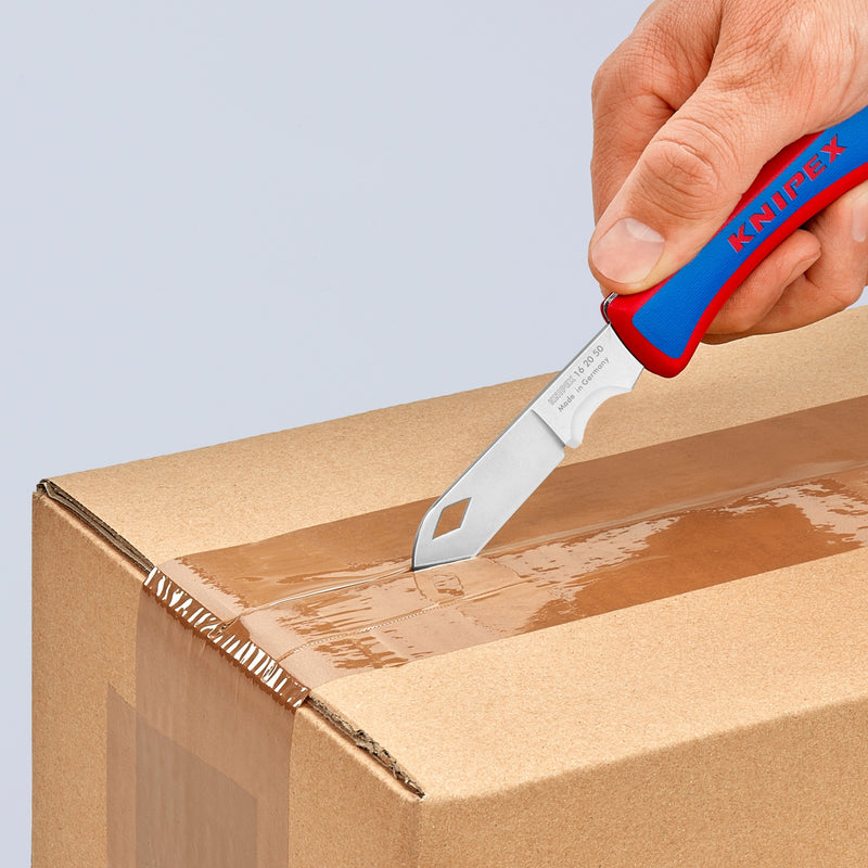 Load image into Gallery viewer, Knipex electriciën zakmes 16 20 50 sb (rood blauw, lengte 120mm)