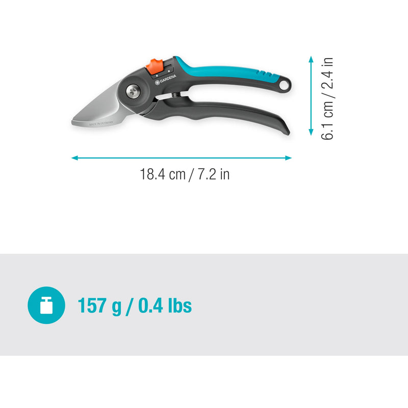 Load image into Gallery viewer, Gardena snoeischaar premiumcut voor vers hout met bypass-snede (grijs turquoise, 22 mm snoeidiameter)