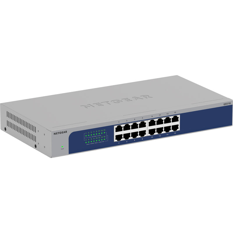 Load image into Gallery viewer, Netgear gs516 switch (grijs blauw)