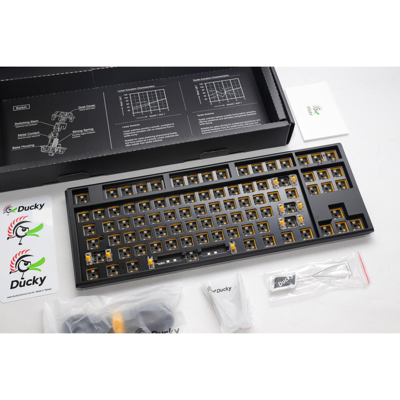 Load image into Gallery viewer, Ducky one 3 tkl ansi layout barebone, toetsenbord (zwart zwart, us lay-out, tkl, rgb leds, hot swap, barebone)