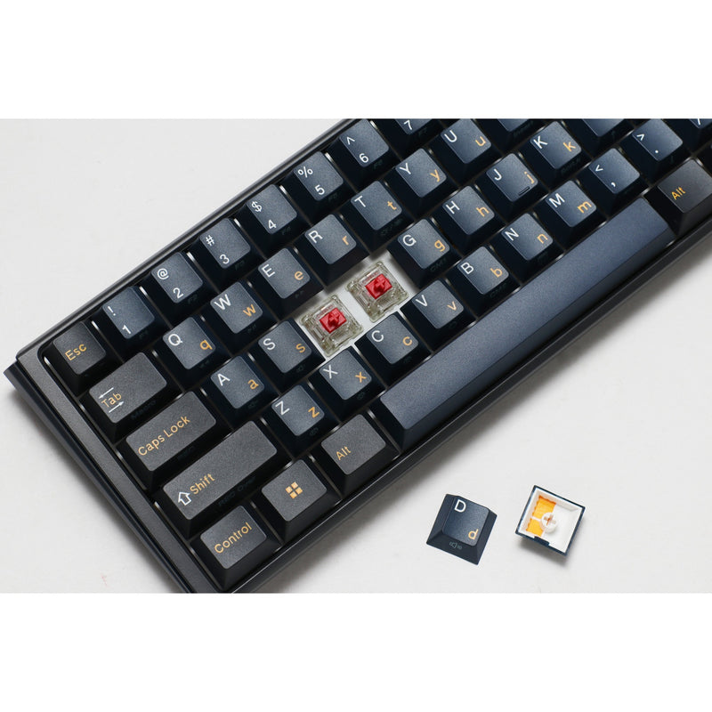 Load image into Gallery viewer, Ducky one 3 pro mini, gaming toetsenbord (zwart, us lay-out, cherry mx2a blue, rgb led, double-shot pbt, quack mechanics, 60%, hot swap)
