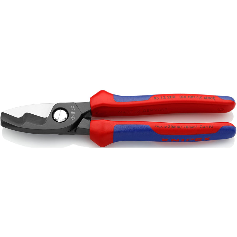 Load image into Gallery viewer, Knipex kabelschaar met dubbele snijkanten 9512200 kniptang (rood blauw)