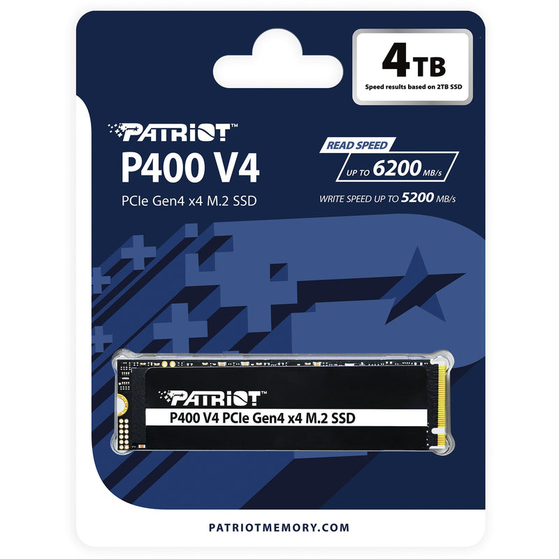 Load image into Gallery viewer, Patriot p400 v4 4 tb ssd (p400vp4tbm28h, pcie 4.0 x4, nvme 2.0, m.2 2280)