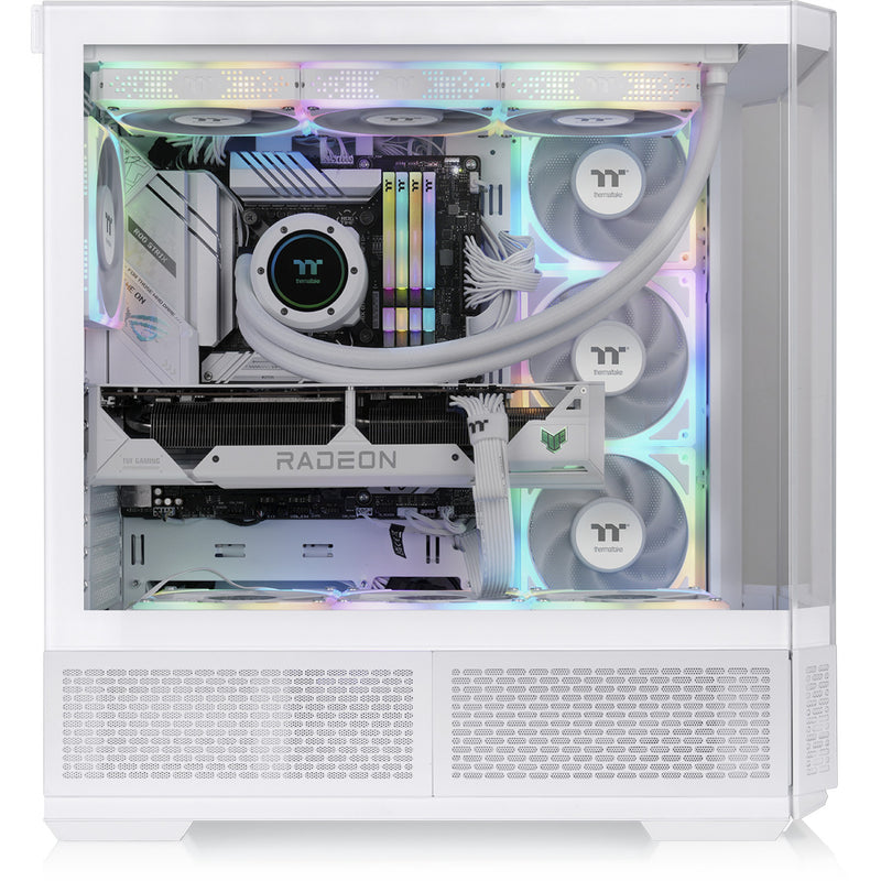 Load image into Gallery viewer, Thermaltake view 370 tg argb snow midi tower behuizing (wit | 2x usb-a | 1x usb-c | rgb | tempered glass)