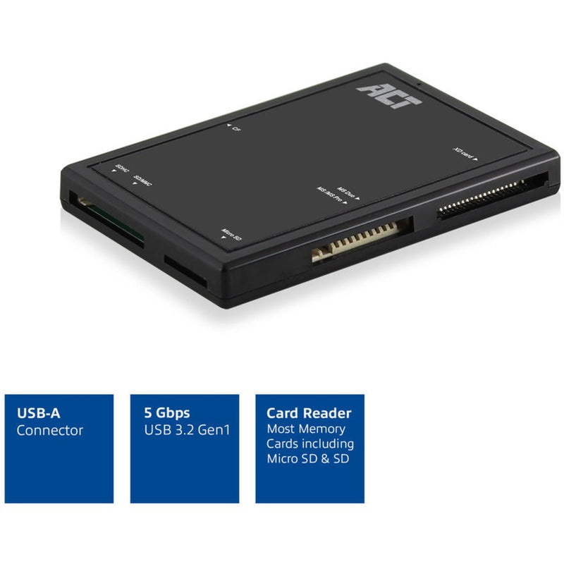 Load image into Gallery viewer, Act connectivity externe usb 3.2 gen1 (usb 3.0) kaartlezer (zwart)