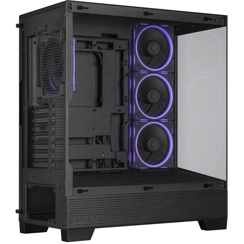 Load image into Gallery viewer, Asus a31 plus midi tower behuizing (zwart | 2x usb-a | 2x usb-c | tempered glass)