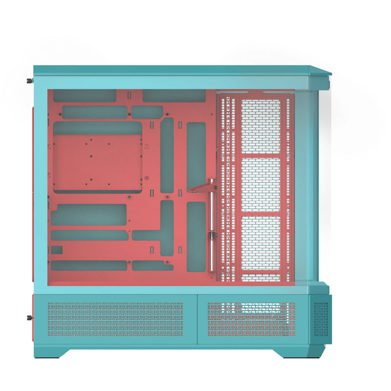 Afbeelding laden in galerijviewer, Thermaltake view 600 tg mint strawberry big tower behuizing (mint bes | 2x usb-a | 1x usb-c | tempered glass)