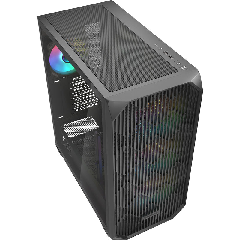 Load image into Gallery viewer, Sharkoon ak3 rgb midi tower behuizing (zwart | 2x usb-a | 1x usb-c | rgb | tempered glass)