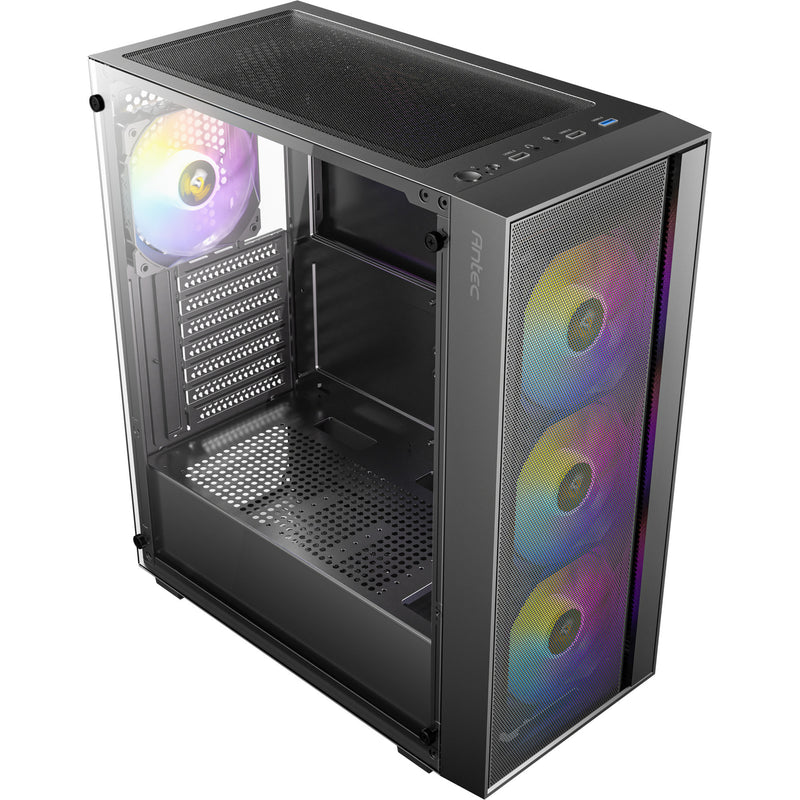 Load image into Gallery viewer, Antec ax65 argb midi tower behuizing (zwart | 3x usb-a | tempered glass)