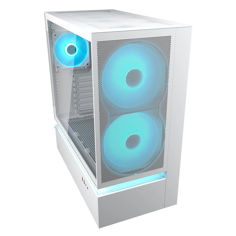 Afbeelding laden in galerijviewer, Cougar cfv235 mesh midi tower behuizing (wit | 2x usb-a | 1x usb-c | rgb | tempered glass)