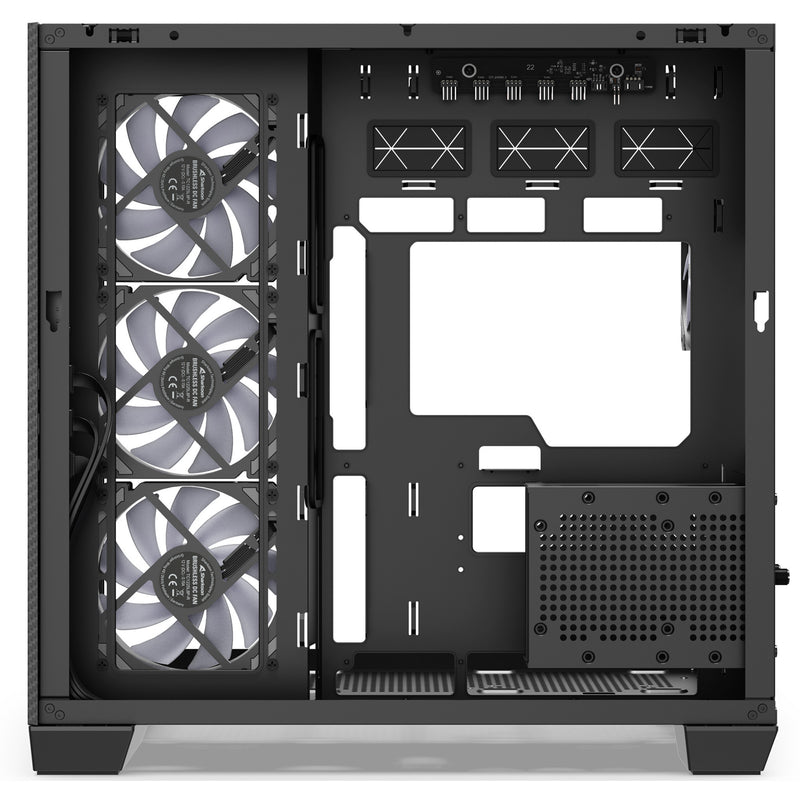 Load image into Gallery viewer, Sharkoon steel shark midi tower behuizing (zwart | 2x usb-a | 1x usb-c | rgb | tempered glass)