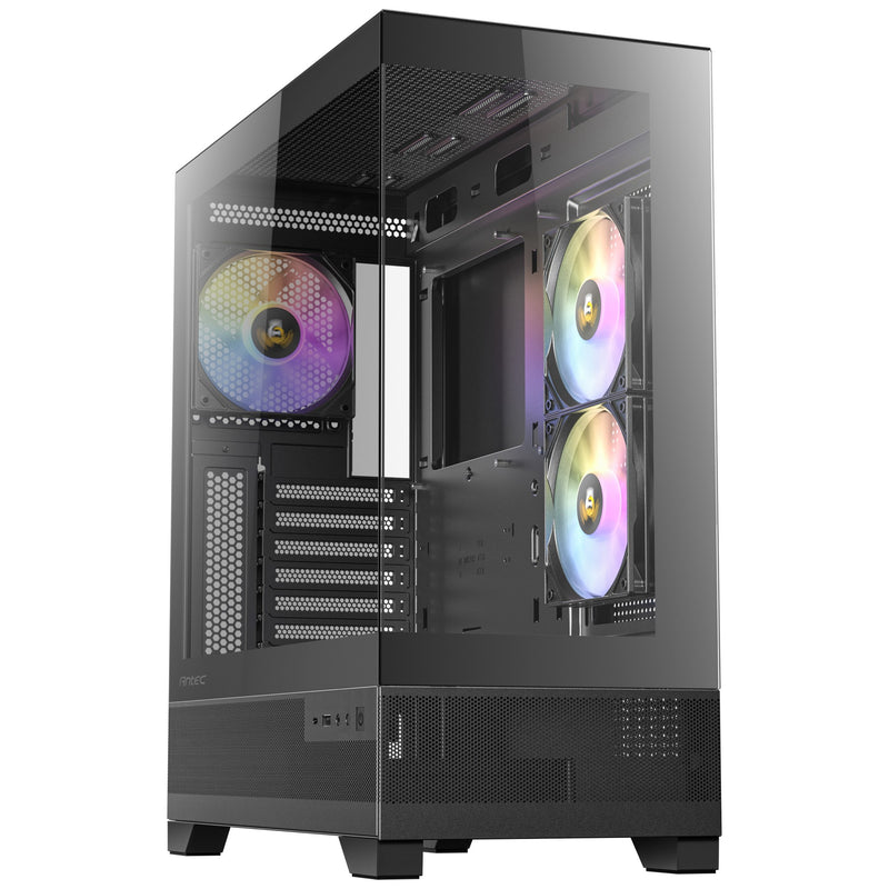 Load image into Gallery viewer, Antec cx700 argb midi tower behuizing (zwart | 1x usb-a | 1x usb-c | tempered glass)