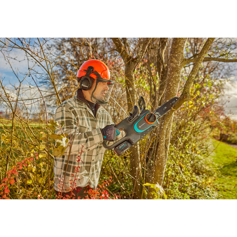 Load image into Gallery viewer, Gardena accukettingzaag powersaw 250 18v solo (grijs turquoise, accu en oplader niet inbegrepen, power for all alliance)
