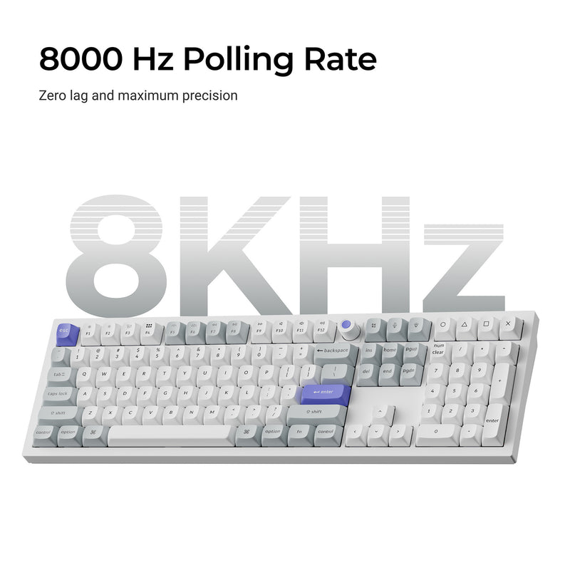 Load image into Gallery viewer, Keychron q6 he 8k magnetic switch keyboard (wit, us lay-out (qwerty), ultra-fast lime, 100%, rgb, hot swap, 8k)
