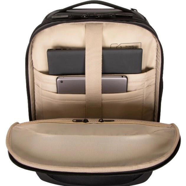 Load image into Gallery viewer, Targus 15.6” ecosmart mobile tech traveler rolling backpack trolley (zwart)