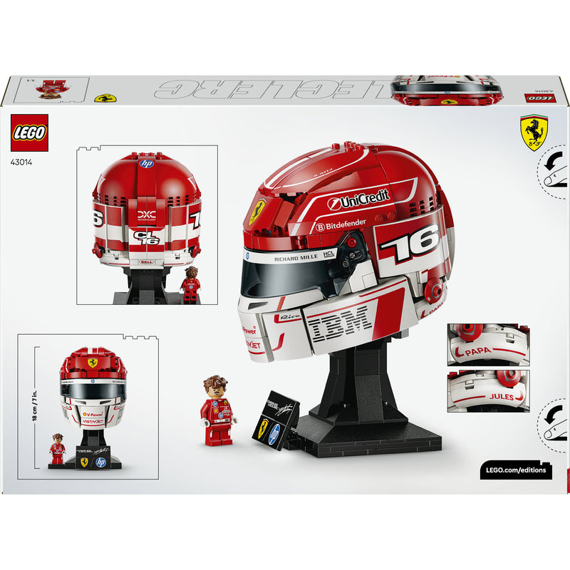 Afbeelding laden in galerijviewer, Lego editions scuderia ferrari hp helm van charles leclerc - 43014