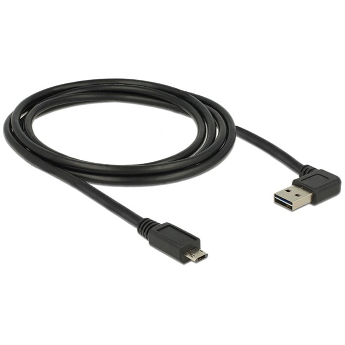 Load image into Gallery viewer, Delock easy-usb-a 2.0 male > easy-usb micro-usb-b 2.0 male kabel (zwart, 2 meter)
