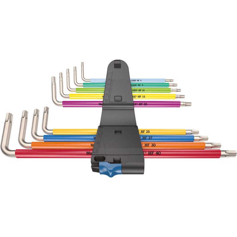 Load image into Gallery viewer, Wera inbussleutelset torx 3967 9 tx sxl multicolour hf stainless 1 (9-delig, torx t8 tot t40)