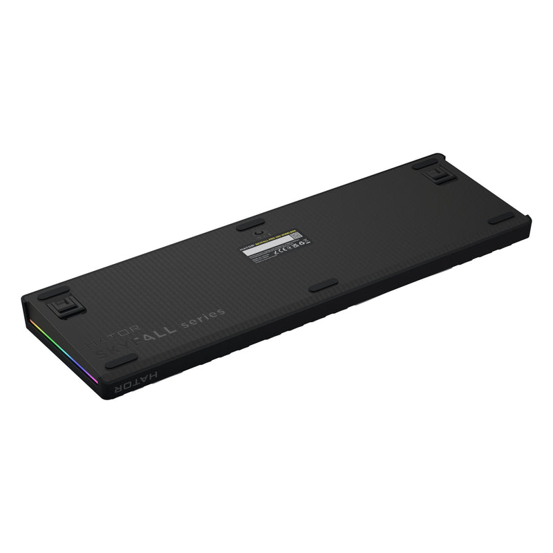 Load image into Gallery viewer, Hator skyfall pro wireless rgb mechanisch gaming toetsenbord (zwart, us lay-out (qwerty), hator aurum vanilla silent, 100%, rgb, double-shot pbt, hot-swap, 2.4ghz bluetooth usb-c)