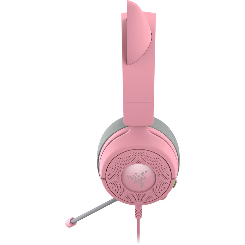 Load image into Gallery viewer, Razer kraken kitty v3 x quartz over-ear gaming headset (roze grijs)