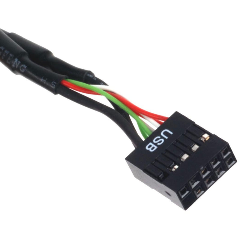 Load image into Gallery viewer, Silverstone g11303050-rt, usb 2.0 (intern) 9pin > usb 3.0 (intern) 19pin adapter (zwart)