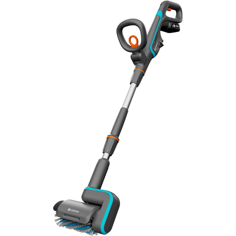 Load image into Gallery viewer, Gardena accu-multireiniger aquabrush patio 03 18v p4a set vloerreiniger (grijs turquoise, 14841-20)