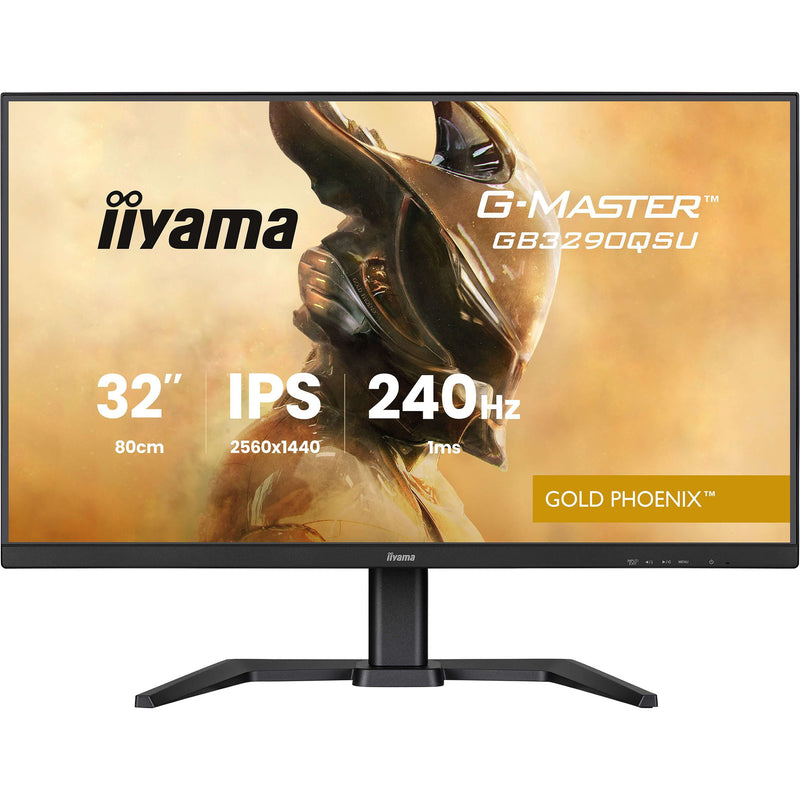 Load image into Gallery viewer, Iiyama g-master gold phoenix gb3290qsu-b1 31.5 gaming monitor (zwart (mat), 2x hdmi, displayport, 2x usb-a, 2x usb-b, 240 hz)