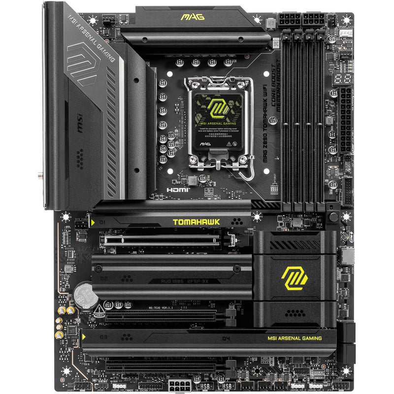 Load image into Gallery viewer, Msi mag z890 tomahawk wifi socket 1851 moederbord (zwart geel, raid, 5gb-lan, wi-fi 7, bt, sound, atx)