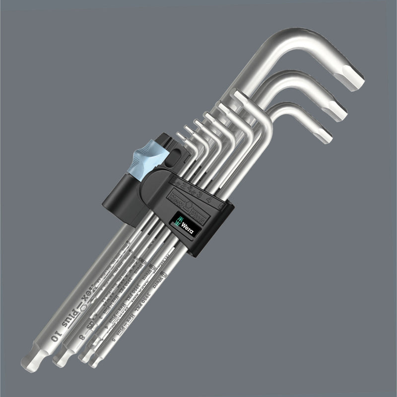 Load image into Gallery viewer, Wera inbussleutelset 3950 9 hex-plus stainless 1 (roestvrij staal, 9-delig, 1.5mm tot 10mm)