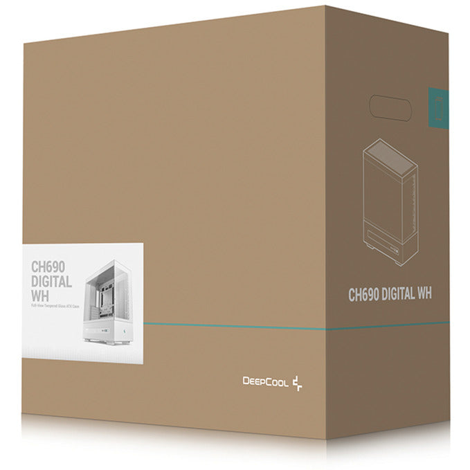 Afbeelding laden in galerijviewer, Deepcool ch690 digital midi tower behuizing (wit | 2x usb-a | 1x usb-c | tempered glass)