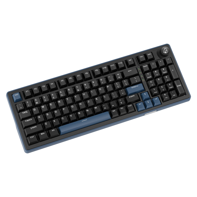 Load image into Gallery viewer, Ducky ok-m-98 rgb mechanisch toetsenbord (zwart, us lay-out (qwerty), ktt linear, 96%, rgb, hot-swap, pbt, 2.4 ghz | bluetooth | usb-c)