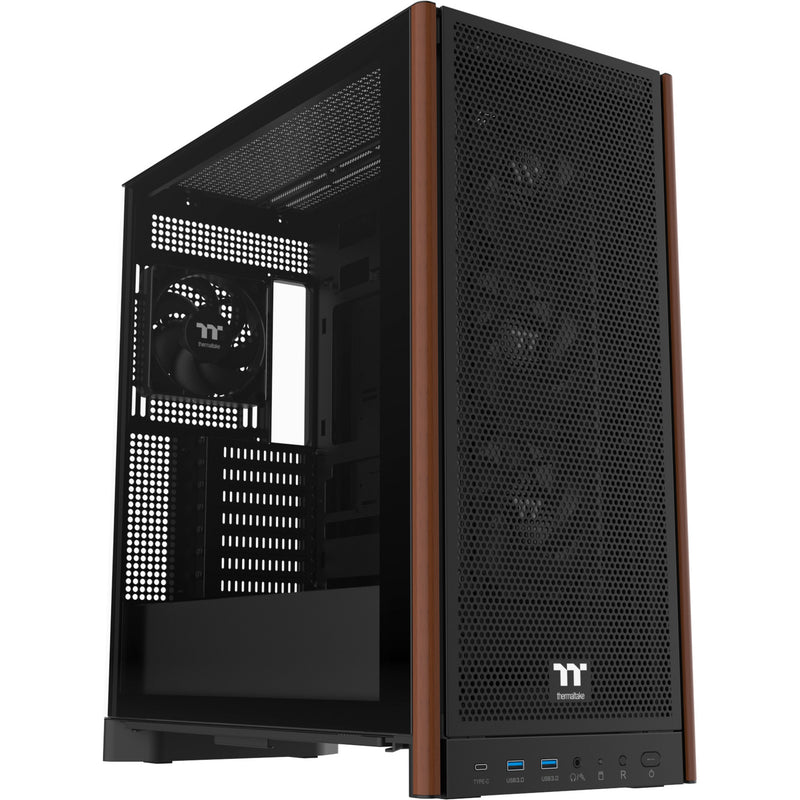Load image into Gallery viewer, Thermaltake s370 ws midi tower behuizing (zwart | 2x usb-a | 1x usb-c | tempered glass)