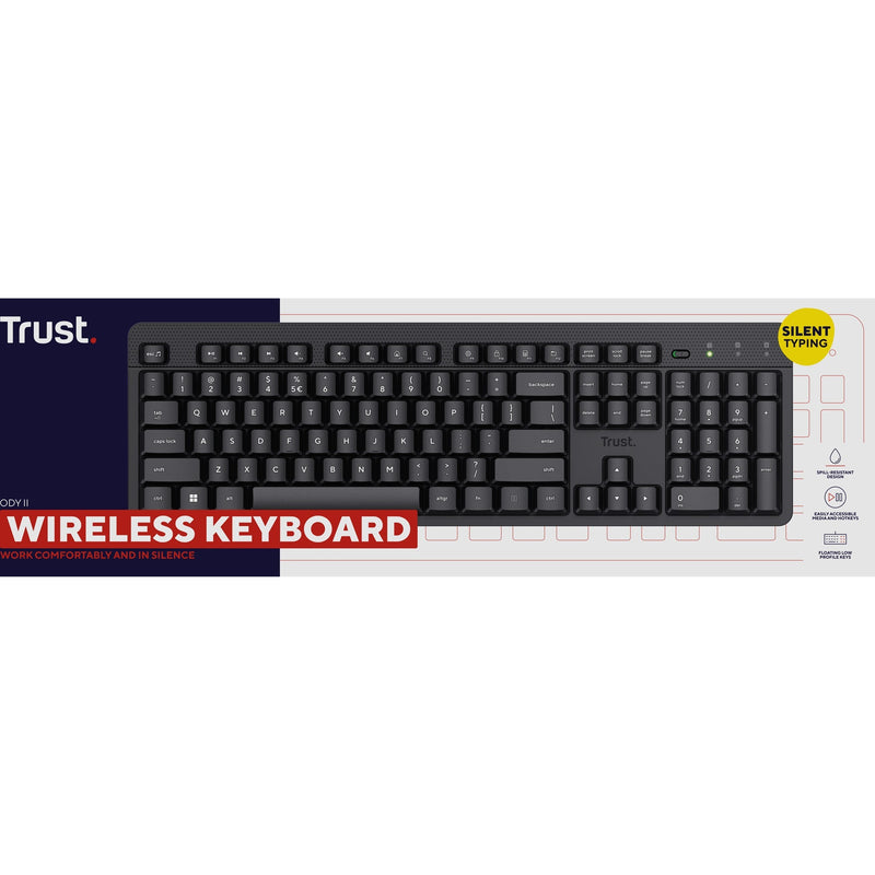 Load image into Gallery viewer, Trust ody ii silent wireless keyboard, toetsenbord (zwart, eu lay-out (qwerty), membraan)