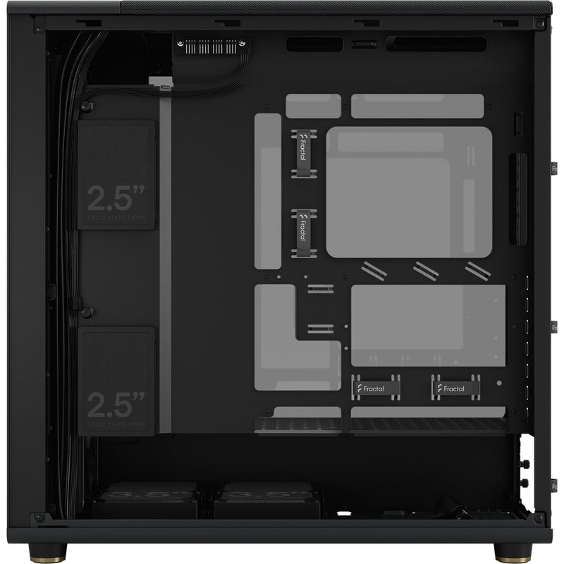 Afbeelding laden in galerijviewer, Fractal design north xl rc charcoal black tg dark midi tower behuizing (zwart houtkleur | 2x usb-a | 1x usb-c | tempered glass)