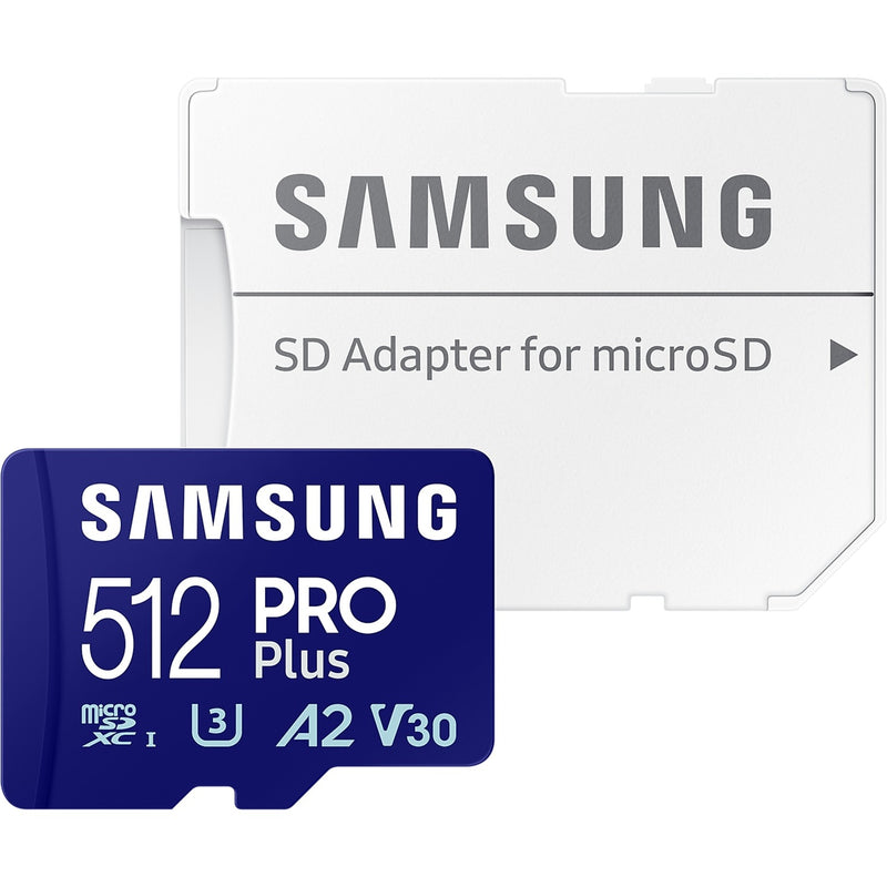 Afbeelding laden in galerijviewer, Samsung pro plus 512 gb microsdxc (2023) geheugenkaart (blauw, uhs-i u3, class 10, v30, a2)