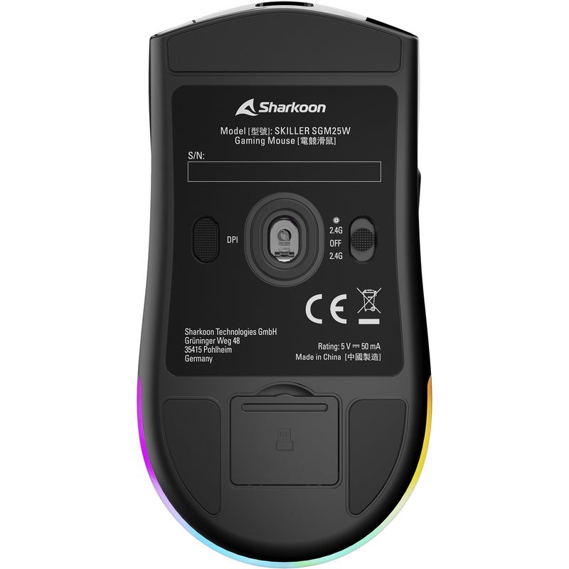 Load image into Gallery viewer, Sharkoon sgm25w gaming muis (zwart, 12.000 dpi, rgb leds)