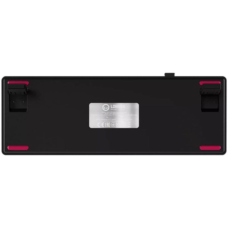 Afbeelding laden in galerijviewer, Lorgar kbp70mw rgb mechanisch gaming toetsenbord (zwart, us lay-out (qwerty), logar toxic purple, 65%, rgb, hot-swappable, pbt double-shot, bluetooth | 2.4ghz | usb)