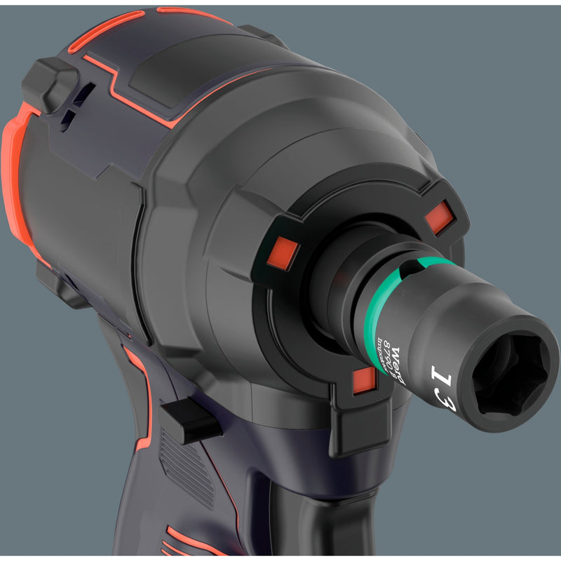 Load image into Gallery viewer, Wera 9608 dop-magneetstrip b impaktor imperial 1 dopsleutel (zwart groen, 9‑delig)