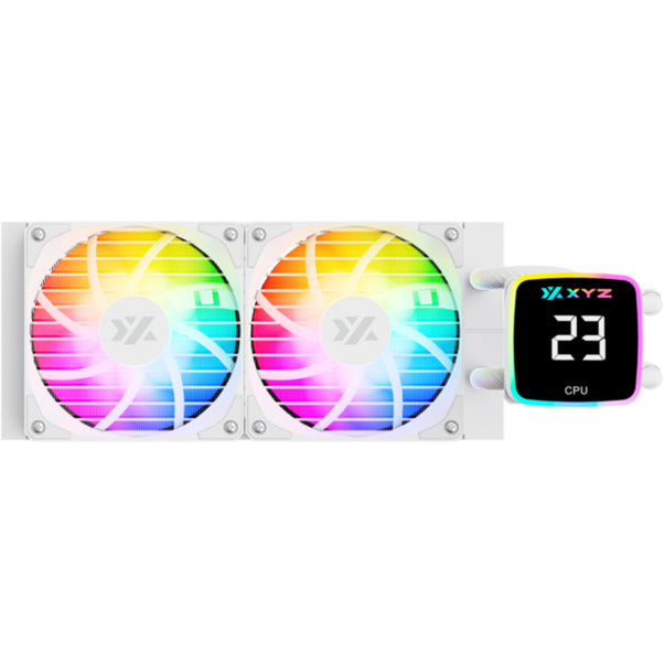 Afbeelding laden in galerijviewer, Xyz pc gear aquapulse aio 240 waterkoeling (wit, argb, pwm)