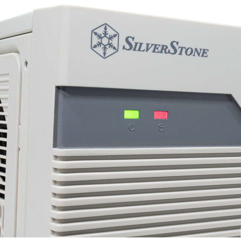 Load image into Gallery viewer, Silverstone flp01 htpc behuizing (crème | 2x usb-a | 1x usb-c)