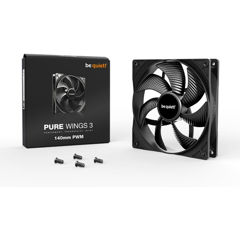 Load image into Gallery viewer, Be quiet! pure wings 3 pwm case fan (zwart, 140 x 140 x 25 mm)