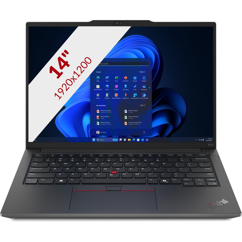 Load image into Gallery viewer, Lenovo thinkpad e14 gen 6 (21m7002ymh) 14 laptop (zwart | core ultra 7 155h | intel arc graphics | 16 gb | 512 gb ssd)