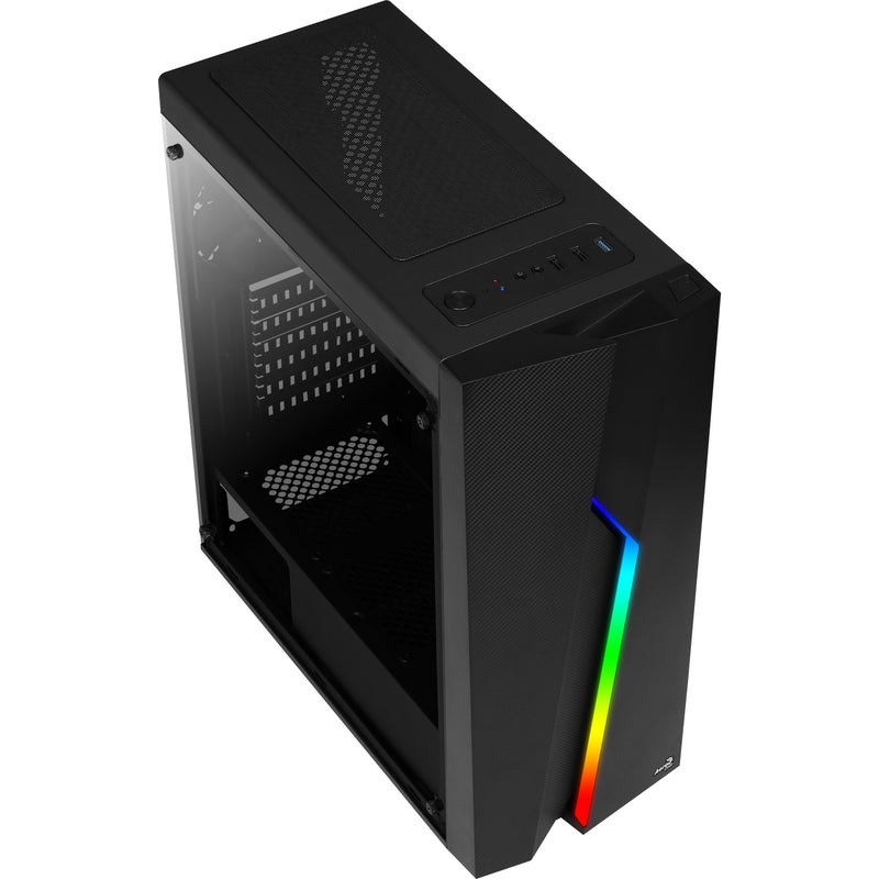 Load image into Gallery viewer, Aerocool bolt midi tower behuizing (zwart | 3x usb-a | rgb | window)