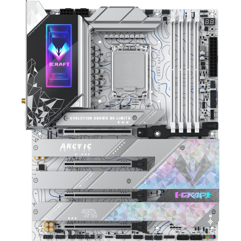 Afbeelding laden in galerijviewer, Maxsun ms-icraft z890 arctic socket 1851 moederbord (wit, raid, 2.5 gb-lan, wlan, bt, sound, atx)
