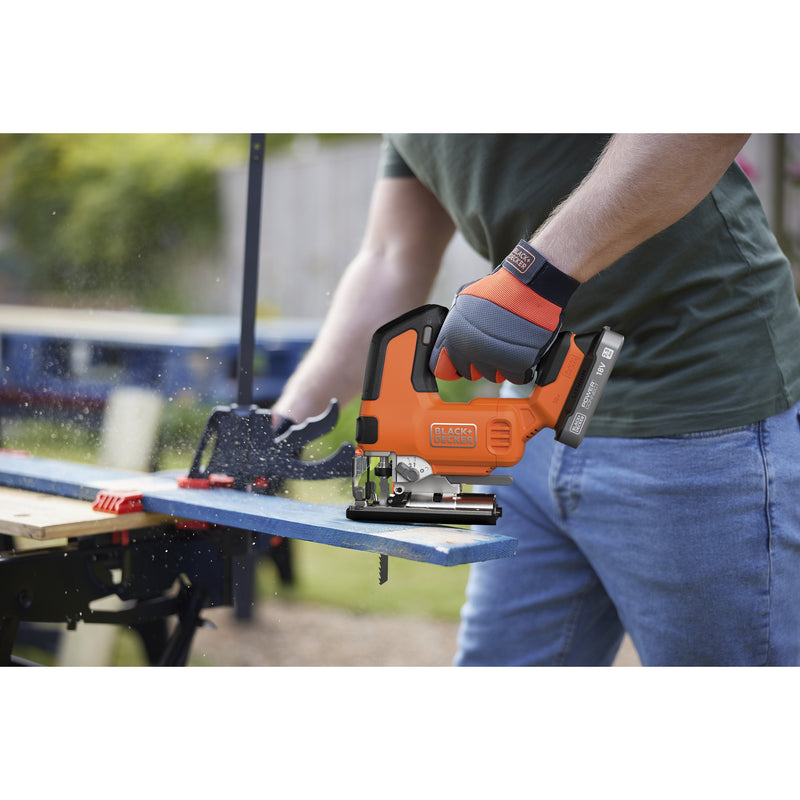 Afbeelding laden in galerijviewer, Black+decker blcjs78n-xj 18v decoupeerzaag (zwart oranje, accu en oplader niet inbegrepen)