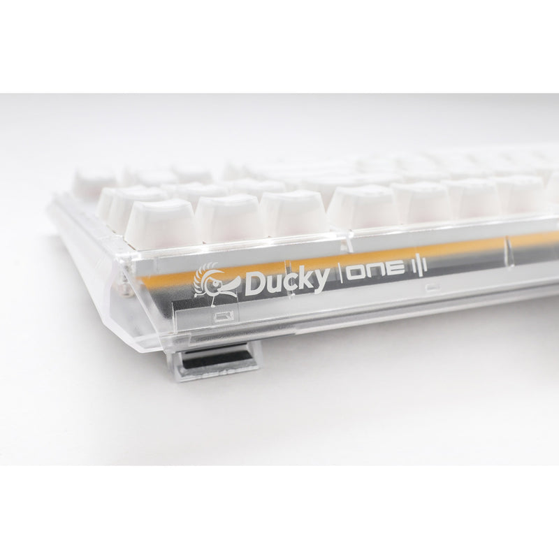 Load image into Gallery viewer, Ducky one 3 aura white rgb mechanisch toetsenbord (wit, us lay-out (qwerty), cherry mx speed silver, 100%, abs double shot, hot swap)
