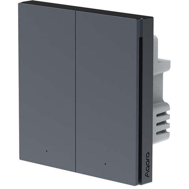 Load image into Gallery viewer, Aqara smart wall switch h1 dubbele schakelaar (antraciet, zigbee 3.0, neutraaldraad vereist)