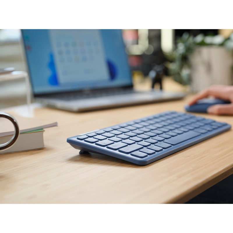 Load image into Gallery viewer, Trust lyra multi-device wireless keyboard mouse, desktopset (blauw, us lay-out, scissor switches, 800 - 1.600 dpi, 2,4 ghz usb, bluetooth, 65%)
