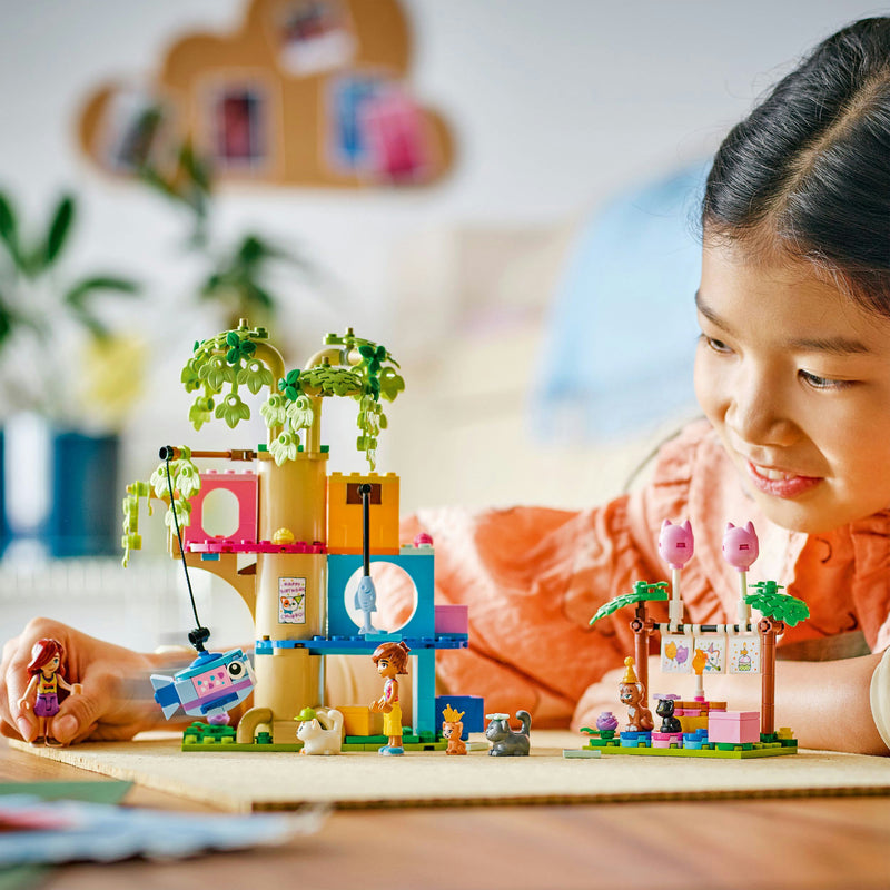 Afbeelding laden in galerijviewer, Lego friends 42666 kattenverjaardagsfeestje en boomhut